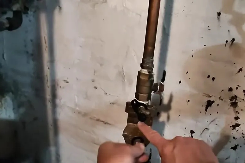 Backflow assembly with test gauges and brass valves for Cordes Lakes