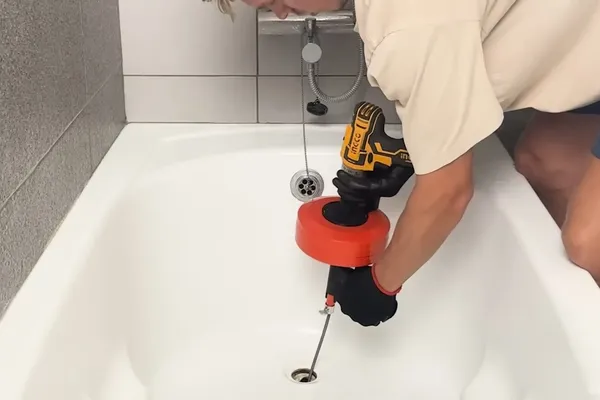 Bathroom plumbing rough-in with shower and tub fixtures for A tub-to-shower conversion in Prescott Valley, AZ