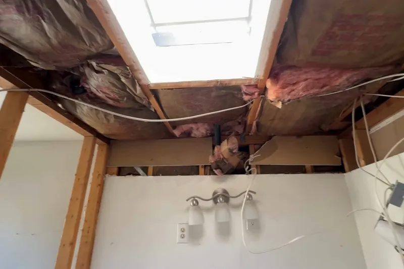 Bathroom plumbing rough-in with shower and tub fixtures for Williamson Valley