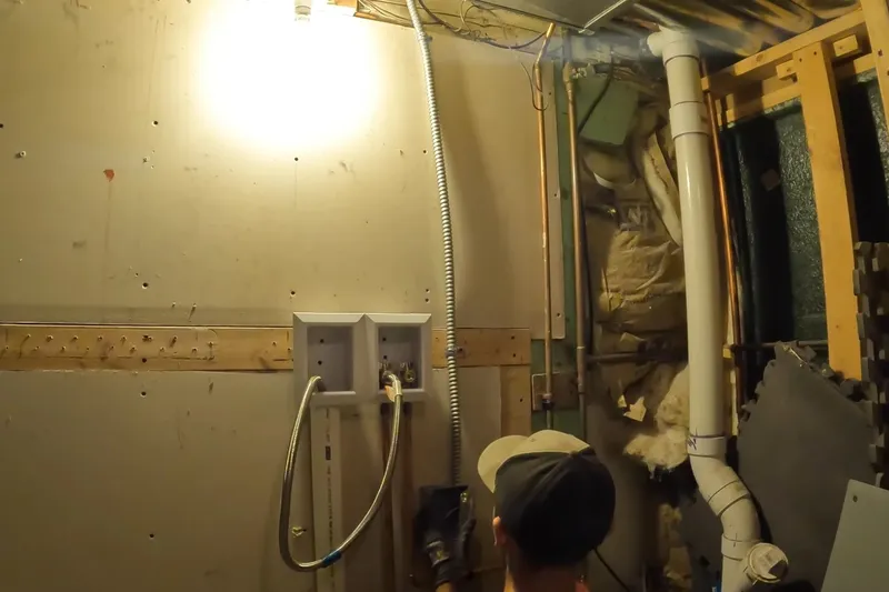 Crawl space plumbing pipe and drain connection for A Camp Verde valley home in Camp Verde, AZ