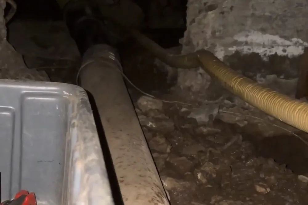 Crawl space plumbing pipe and drain connection for Plumber in Granville in Granville, Prescott Valley, AZ