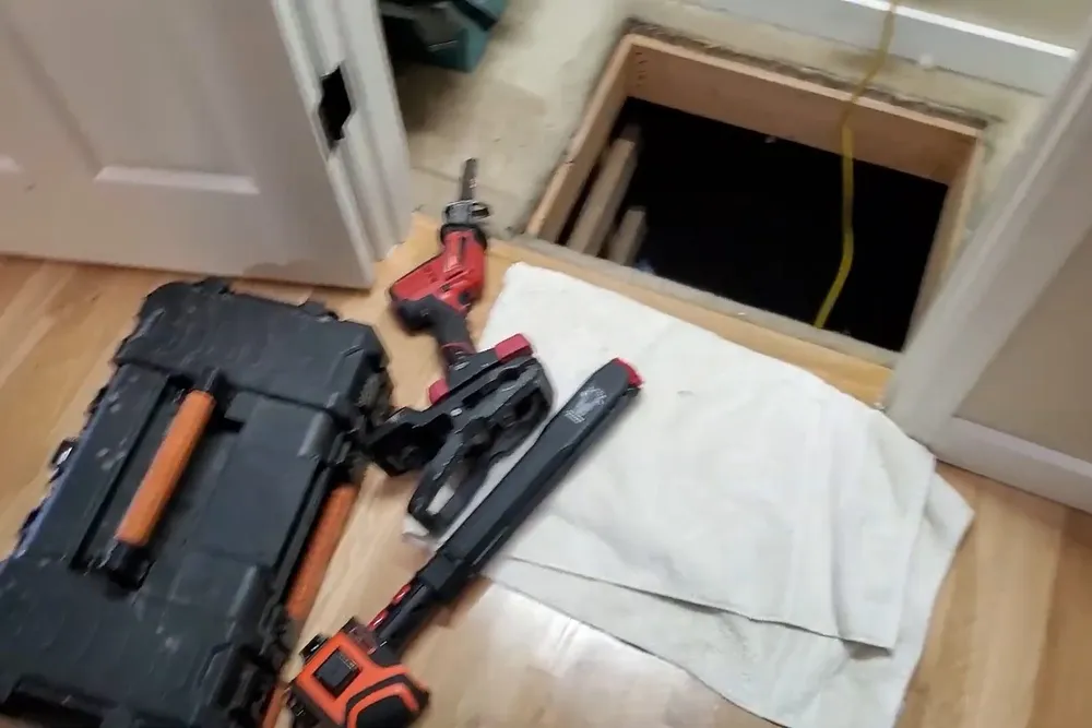 Drain cleanout and pipe connection being cleared for Clearing a recurring clog