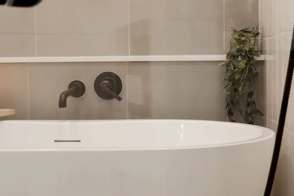 Plumbing pipe connection and repair area for Accessible bathroom fixtures in StoneRidge by SunRiver, Prescott Valley, AZ
