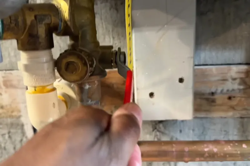 Tankless water heater with gas and water connections for Sediment in the tank